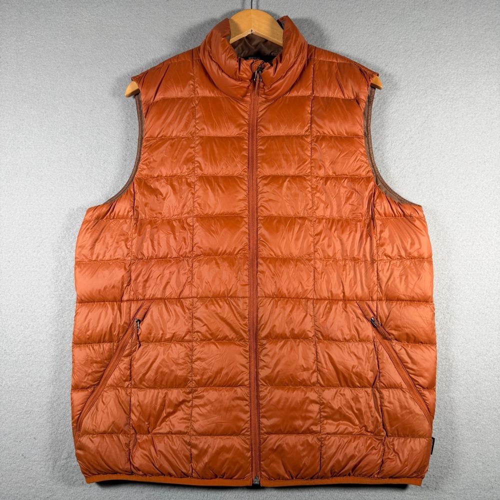 REI Co-op 650 Down Vest 2.0 Mens Large Burnt Orange Puffer Quilted 164445